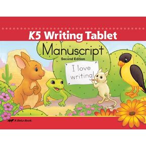 K5 Writing Tablet - Abeka 5 Year Old Kindergarten Manuscript Penmanship Student Lined Writing Paper