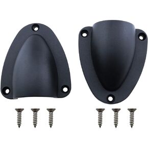 Clamshell Vent Cover 2pcs Black Nylon Marine Sensor Wiring Cover Clamshell Vents with Mounting Screws for Rowing Boat Marine Yacht Surfing Water Sport