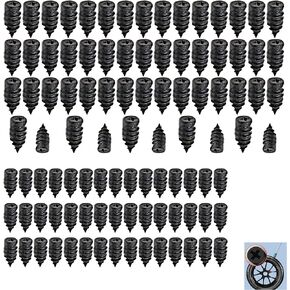 100 Pcs Tire Repair Rubber Nail, Self-Service Vacuum Tire Repair Nails with Screwdriver for Car Motorcycle ATV Tire Puncture Repair (50 S+50 L)