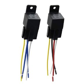 40 Amp 36V DC SPST Relay Socket - Waterproof 4 Pin Relay Harness (wiress) Plug, Replaces Type: JD-2912 (2pcs) Relay Socket