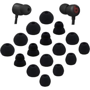 ALXCD Ear Tips Replacement for Beats Flex Wireless Earphones, S/M/L/D 4 Sizes 8 Pairs Soft Silicone Eargel Earbuds Tips, Fit for Beats Flex, 8 Pairs (Black)