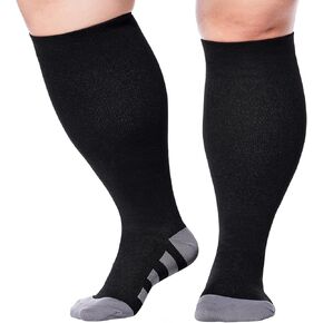 Abodhu Plus Size Compression Socks for Women& Men 15-25mmHg Wide Calf Knee High Socks in Kuwait