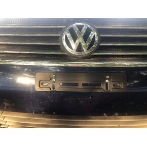 Front Bumper License Plate Bracket for VW Volkswagen & 6 Secure Screws & Wrench Kit