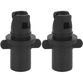Qiilu Inflatable Pump Adaptor Adaptateur Pompe Air Track Black Plastic Kayak Air Valve Connector Black Boat Valve Adapter Inflation Surfboard Sory