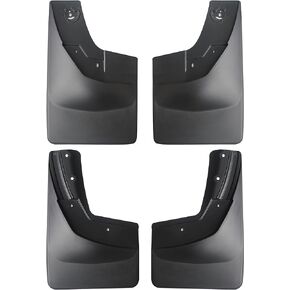 Amooca 2014-2018 Chevy Silverado 1500 and 2015-2018 2500 3500 Custom fit No Drill Mud Flaps Mud Guards Flare Splash Guards Kits Molded 4 Piece Set NOT for GMC Sierra
