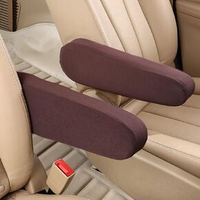 2 Pcs Armrest Covers for Cars, Cloth Fabric Armrest Protectors Replacement Car Front Seat Arm Rest Covers, Universal Car Interior Accessories (Black) in Kuwait
