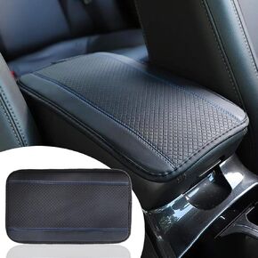 Car Four Seasons Storage Box Cover Center Console Mat, Waterproof Fiber Leather Armrest Cover, Embossed Non-Slip Armrest Seat Cover, Fit for Most Car Interior Protection
