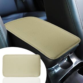 Car Four Seasons Storage Box Cover Center Console Mat, Waterproof Fiber Leather Armrest Cover, Embossed Non-Slip Armrest Seat Cover, Fit for Most Car Interior Protection