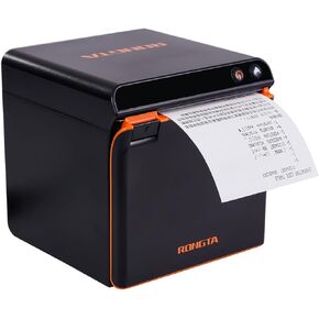 Rongta Pos Printer 80mm, Thermal Receipt Printer, Kitchen Printer with Auto Cutter ESC/POS Command,Cash Register Printer Support Windows/Mac/Linux (USB+Ethernet)