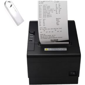 طابعة مطبخ POS، طابعة إيصالات حرارية مقاس 80 مم، ماكينة طباعة فواتير المطاعم مقاس 3 بوصة، ماكينة طباعة أوتوماتيكية تناسب درج النقود للأعمال التجارية الصغيرة بالتجزئة (USB + تسلسلي + LAN/Ethernet) in Kuwait