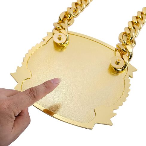 Fantasy Football Medal Award, Championship Chains Award Winner Prize Trophy, 7-3/4″ x 7″ Large Champ Medal in Saudi Arabia