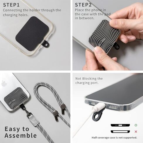 Adjustable Retainer Strap with Phone Tab, Universal Cell Phone Lanyard, Neck Hanging & Crossbody Strap, for Most Smartphone Cases, Keys & Work Permit, Easy Clip On & Off (Oak) in Saudi Arabia