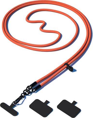 حبل طويل للهاتف، حزام هاتف للرقبة قابل للتعديل، حبل للهاتف الخلوي من النايلون العالمي، حبال ×1 + رقعة هاتف ×3، متوافق مع معظم الهواتف المحمولة (أخضر) in Kuwait