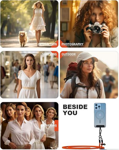 حبل طويل للهاتف، حزام هاتف للرقبة قابل للتعديل، حبل للهاتف الخلوي من النايلون العالمي، حبال ×1 + رقعة هاتف ×3، متوافق مع معظم الهواتف المحمولة (أخضر) in Kuwait