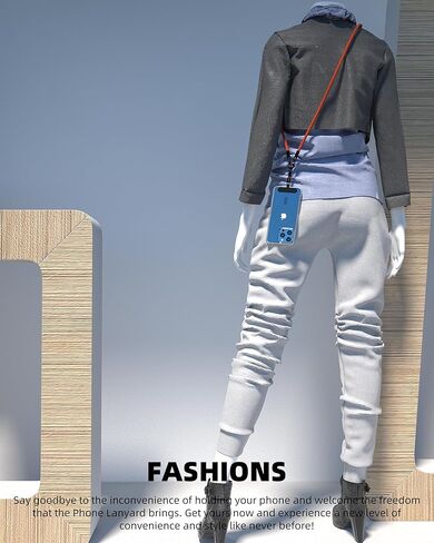 حبل طويل للهاتف، حزام هاتف للرقبة قابل للتعديل، حبل للهاتف الخلوي من النايلون العالمي، حبال ×1 + رقعة هاتف ×3، متوافق مع معظم الهواتف المحمولة (أخضر) in Kuwait