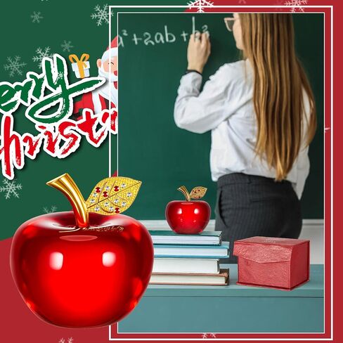 8 قطع من فاكهة الكريستال ذات الوزن الورقي، تماثيل الفاكهة القابلة للتجميع، زينة الفاكهة لعيد الميلاد وحفلات الزفاف وهدايا عيد الميلاد للمعلم، مكتب ديكور الطاولة، ديكور المنزل، أحمر in Saudi Arabia