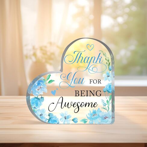 هدايا شكر، هدايا تقدير، هدايا ملهمة، علامة مكتب أكريليك على شكل قلب، مع رسالة تقدير ملهمة للمرأة، الرجل، المعلم، زملاء العمل، الصديق، الرئيس in Kuwait