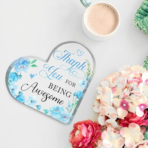هدايا شكر، هدايا تقدير، هدايا ملهمة، علامة مكتب أكريليك على شكل قلب، مع رسالة تقدير ملهمة للمرأة، الرجل، المعلم، زملاء العمل، الصديق، الرئيس in Kuwait