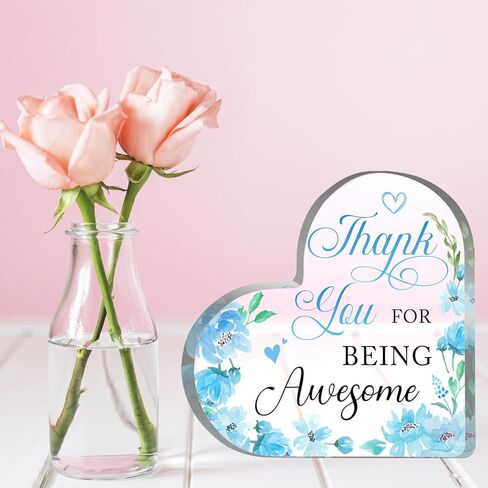 هدايا شكر، هدايا تقدير، هدايا ملهمة، علامة مكتب أكريليك على شكل قلب، مع رسالة تقدير ملهمة للمرأة، الرجل، المعلم، زملاء العمل، الصديق، الرئيس in Kuwait