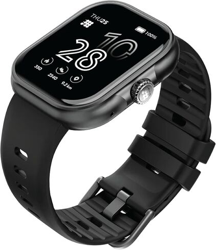 Cubitt Viva Smartwatch/Fitness Tracker with 1.84" Touch AMOLED Screen, Bluetooth Calling, 60+ Sports, Blood Oxygen, Heart Rate, Stress and Sleep Monitor, Waterproof, Step Counter for Men and Women in Kuwait