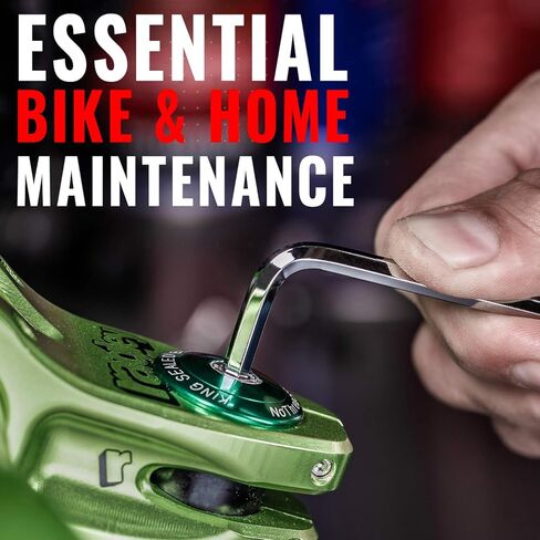PRO BIKE TOOL Clé Allen، clé hexagonale، extrémité sphérique – 9 أدوات سداسية على الصلب S2 سمة حرارية – Kit d'entretien essentiel لدراجات الطريق والجبال - jeu de clé allen in Saudi Arabia