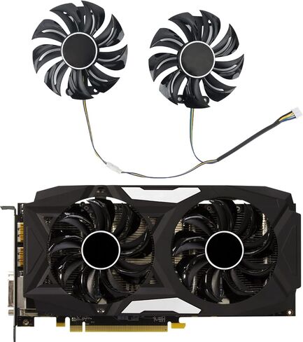 85MM GA91B2U GPU Cooler Fan Replacement for PowerColor Red Dragon RX 480 580 4GB Devil Radeon 470 Graphics Video Card Fans in Kuwait
