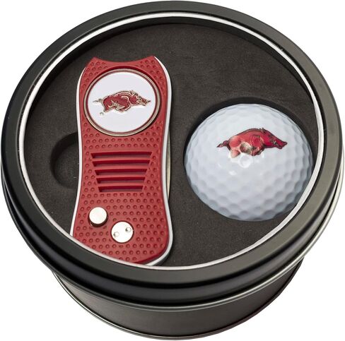 Team Golf NCAA Gift Set Switchblade Divot Tool with Double-Sided Magnetic Ball Marker & Golf Ball, Patented Single Prong Design, Less Damage to Greens, Switchblade Mechanism in Saudi Arabia