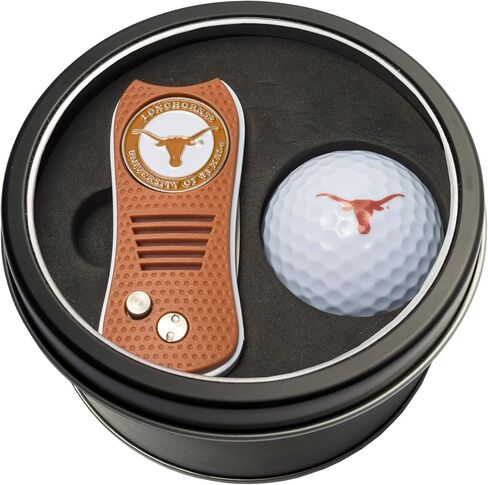 Team Golf NCAA Gift Set Switchblade Divot Tool with Double-Sided Magnetic Ball Marker & Golf Ball, Patented Single Prong Design, Less Damage to Greens, Switchblade Mechanism in Saudi Arabia
