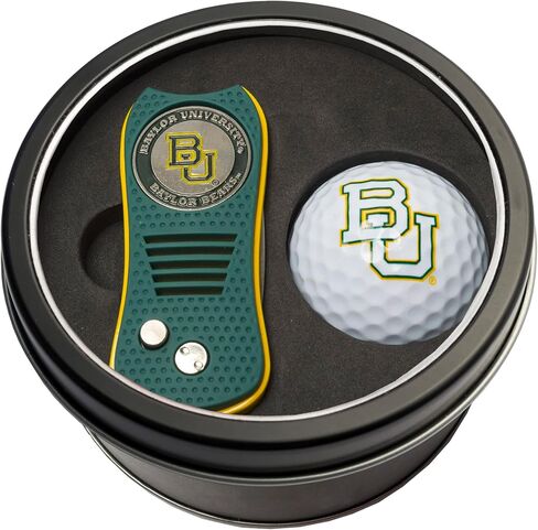 Team Golf NCAA Gift Set Switchblade Divot Tool with Double-Sided Magnetic Ball Marker & Golf Ball, Patented Single Prong Design, Less Damage to Greens, Switchblade Mechanism in Saudi Arabia