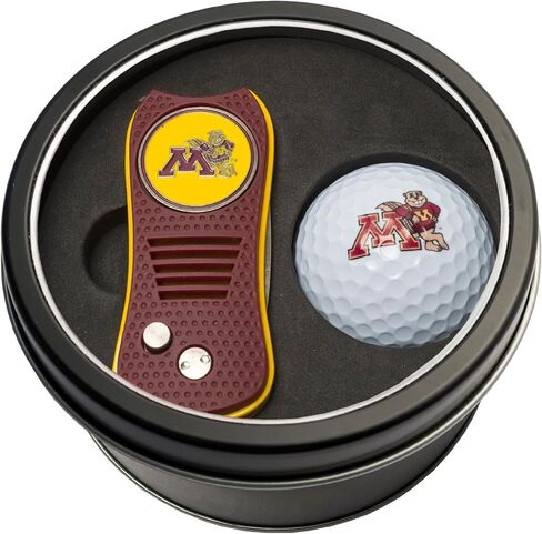 Team Golf NCAA Gift Set Switchblade Divot Tool with Double-Sided Magnetic Ball Marker & Golf Ball, Patented Single Prong Design, Less Damage to Greens, Switchblade Mechanism in Saudi Arabia