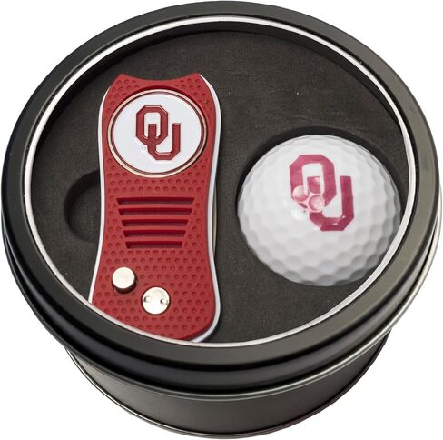 Team Golf NCAA Gift Set Switchblade Divot Tool with Double-Sided Magnetic Ball Marker & Golf Ball, Patented Single Prong Design, Less Damage to Greens, Switchblade Mechanism in Saudi Arabia