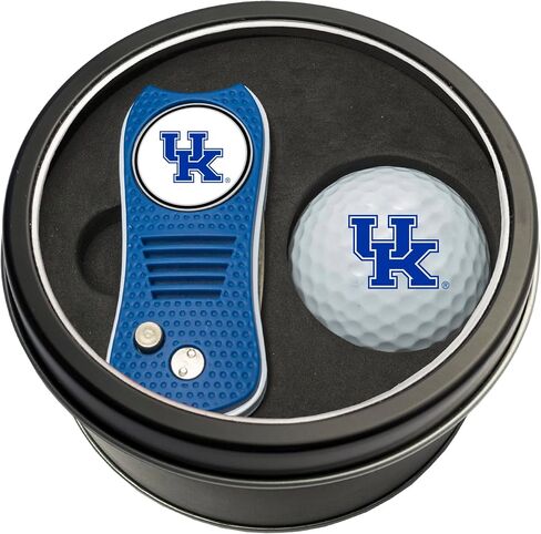 Team Golf NCAA Gift Set Switchblade Divot Tool with Double-Sided Magnetic Ball Marker & Golf Ball, Patented Single Prong Design, Less Damage to Greens, Switchblade Mechanism in Saudi Arabia