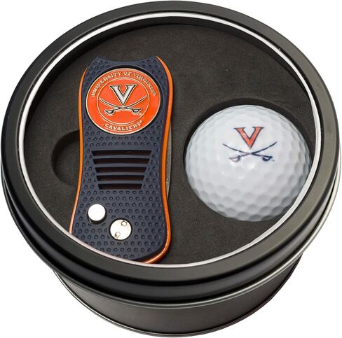 Team Golf NCAA Gift Set Switchblade Divot Tool with Double-Sided Magnetic Ball Marker & Golf Ball, Patented Single Prong Design, Less Damage to Greens, Switchblade Mechanism in Saudi Arabia