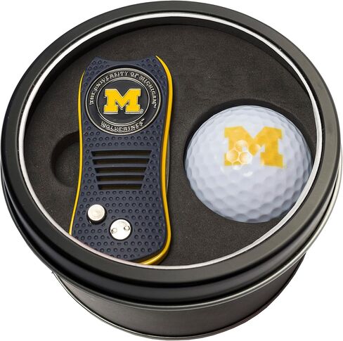 Team Golf NCAA Gift Set Switchblade Divot Tool with Double-Sided Magnetic Ball Marker & Golf Ball, Patented Single Prong Design, Less Damage to Greens, Switchblade Mechanism in Saudi Arabia