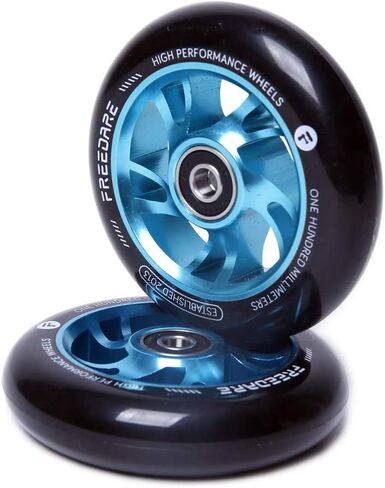FREEDARE 100mm Pro Scooter Wheels زوج 2 قطعة سكوتر حيلة استبدال عجلات مع محامل ABEC in Kuwait