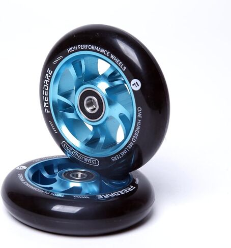 FREEDARE 100mm Pro Scooter Wheels زوج 2 قطعة سكوتر حيلة استبدال عجلات مع محامل ABEC in Kuwait