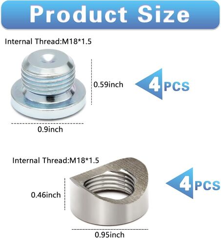 M18X1.5 سدادة وقابس سدادة وقابس على شكل مسنن وسدادة تثبيت على شكل محزز ومقابس (1 سدادة/1 قابس) in Kuwait