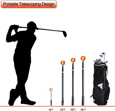 Golf Ball Retriever Max 6/12/15/18 Ft Portable Golf Ball Retriever for Water Telescopic, Unbreakable and No Corrosion Golf Water Ball Retriever for Water (6Ft, 6Ft SS) in Kuwait