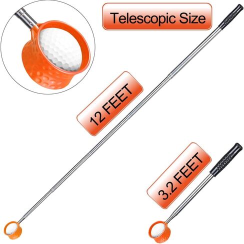 Golf Ball Retriever Max 6/12/15/18 Ft Portable Golf Ball Retriever for Water Telescopic, Unbreakable and No Corrosion Golf Water Ball Retriever for Water (6Ft, 6Ft SS) in Kuwait