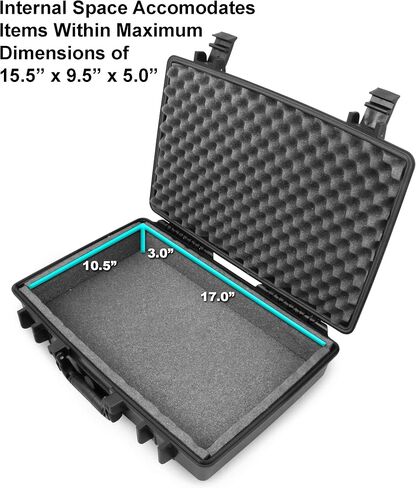 CASEMATIX Waterproof 15.6 inch Laptop Hard Case - Crushproof Laptop Case Compatible with Acer Nitro 5 Gaming Laptop, HP Pavillion 360, Envy x360, and More in Saudi Arabia