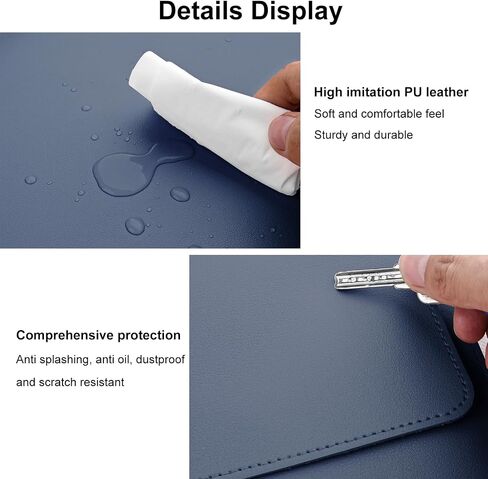 Minimalist Style PU Leather Laptop Sleeve for 2023 MacBook Air 15 inch A2941 M2 Chip, Inner Soft Fluff Thickened Padded Portable Travelling Notebook Bag Case (Black) in Saudi Arabia