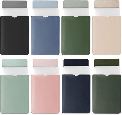 Minimalist Style PU Leather Laptop Sleeve for 2023 MacBook Air 15 inch A2941 M2 Chip, Inner Soft Fluff Thickened Padded Portable Travelling Notebook Bag Case (Black) in Saudi Arabia