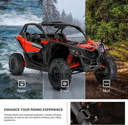 KIWI MASTER ملون شديد التحمل نصف زجاج أمامي متوافق مع 2017-2024 Can Am Maverick X3 ملحقات Turbo / X RS / X DS / MAX مقاومة للخدش in Kuwait