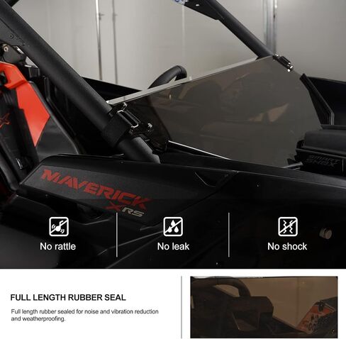 KIWI MASTER ملون شديد التحمل نصف زجاج أمامي متوافق مع 2017-2024 Can Am Maverick X3 ملحقات Turbo / X RS / X DS / MAX مقاومة للخدش in Kuwait
