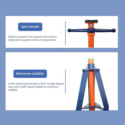 Aain® E335 High-Position 2-Ton Tripod Under Hoist Jack Stand, Underhoist Safety Stand in Saudi Arabia