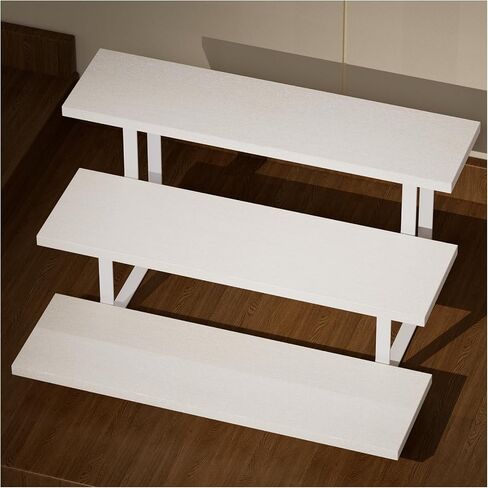 Display Stand,Wooden Display Stand,3 Tier Serving Tray Display Stand,Sustainable Splicing Tiered Shelf Organizer,Retro Ironwood Tiered Display Stand, Display Stand White（Corner Type） in Saudi Arabia