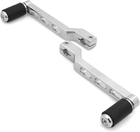 دواسات فرامل لأصابع القدم لكعب الدراجة النارية، ربط ناقل الحركة لدراجة Harley Davidson Softail Touring Road Glide Street Glide Levers Road King Glide Trikes Shifter Levers (كروم) in Kuwait