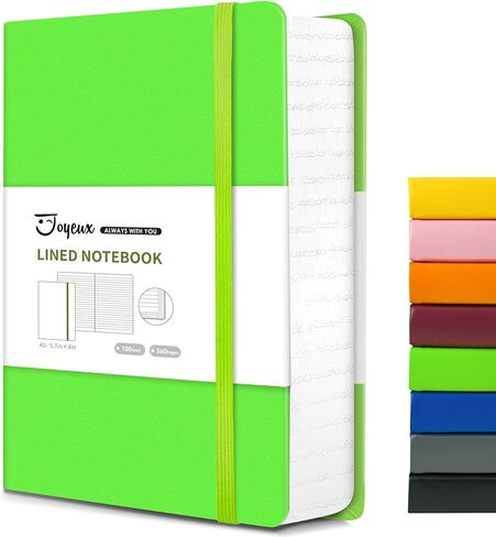 JOYEUX Lined Journal Notebook, 360 Pages Journals for Writing, A5 College Ruled Notebook, Thick Leather Hardcover Notebooks for Work Office Women Men, 5.7'' X 8'' (Black) in Kuwait