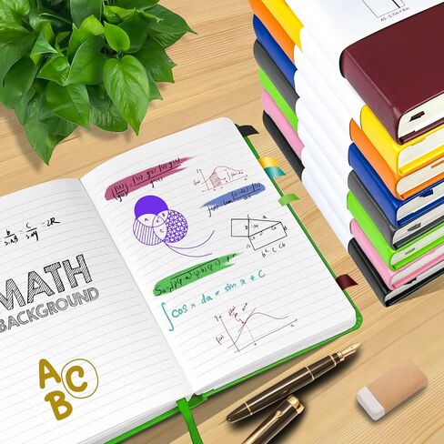 JOYEUX Lined Journal Notebook, 360 Pages Journals for Writing, A5 College Ruled Notebook, Thick Leather Hardcover Notebooks for Work Office Women Men, 5.7'' X 8'' (Black) in Kuwait