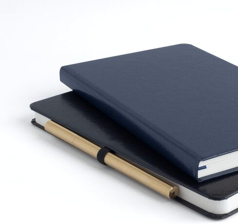 دفتر يوميات كلاسيكي مبطن من WallDeca | غلاف صلب، 240 صفحة، مسطر 8.25 × 5 بوصة، ورق عاجي 80 جرام في المتر المربع | المدرسة، والأعمال التجارية، والكلية، والملاحظات، واليوميات (4-حزمة) in Kuwait